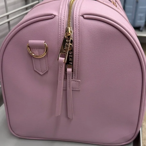 DKNY Lavender Leather Travel Duffel with Gold Hardware - Picture 5 of 5